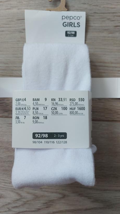 Dievcenske biele pancusky 92/98 2x, pepco,98