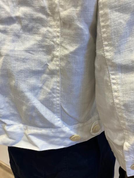 Dámske biele sako ľanové (m), m