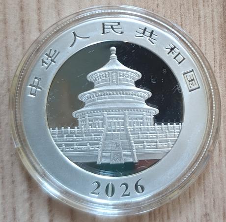 Strieborná minca 10 yuan 2026 čína 30g ag - chines,