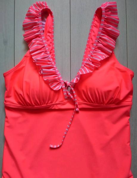 Jednodielne neónové dámske plavky janina, v. xxl, xl / xxl