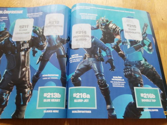 Časopis na zbieranie kartičiek fortnite, 