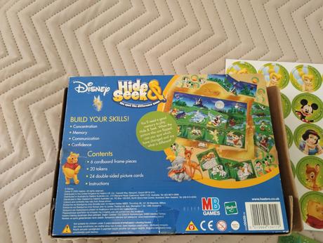 Spoločenská hra, skry a nájdi. disney postavičky, 