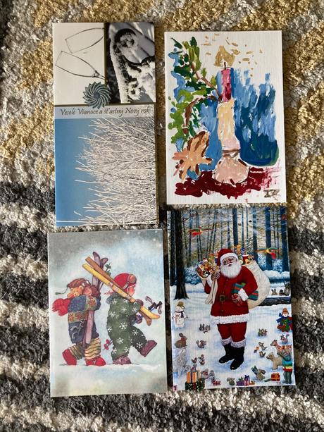 Vianočné pohľadnice otváracie nepopísané,