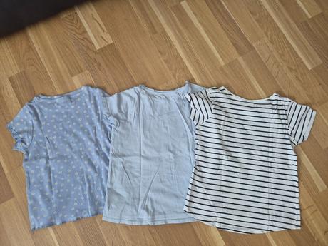3 x tričko, h&m,134