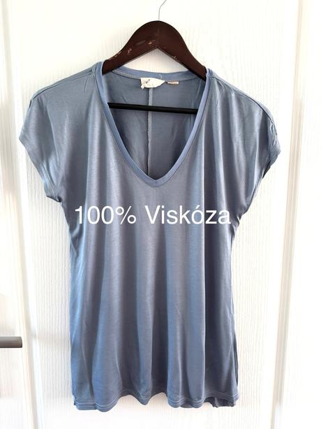 Svetlomodré tričko isay viskóza výstrih do v, s