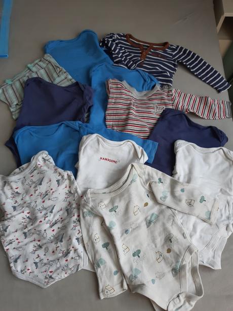 Balík-body s dlhým rukávom 74/80 12kusov, f&f,80