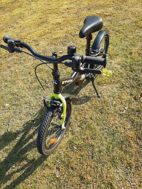 Detský bicykel 16" b-twin dark hero 500, 16