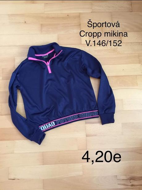 Športová crop mikina, 146
