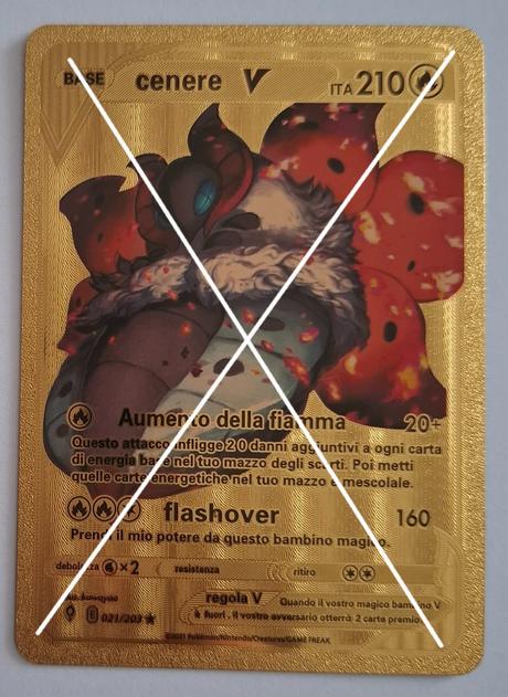 Pokémon karty zlaté plastové, 