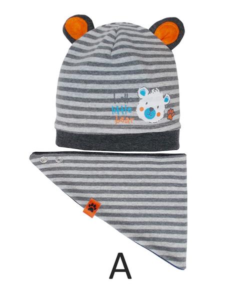 Prechodný komplet - čiapka, šatka ajs 38-017, ajs,56 / 62 / 68