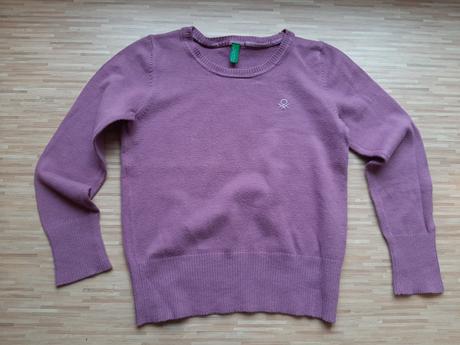 Fialovy tenky svetrik, benetton,104