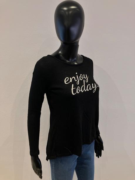 Dámsky sveter s nápisom čierny (xs), terranova,xs