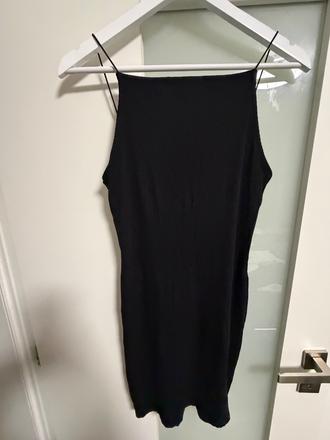 Čierne slim šaty, h&m,m
