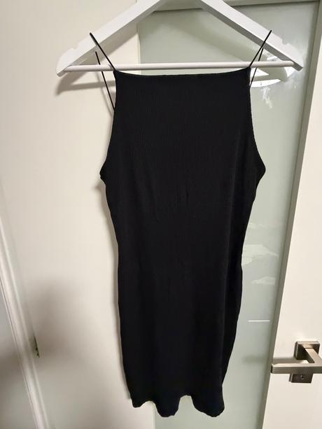 Čierne slim šaty, h&m,m