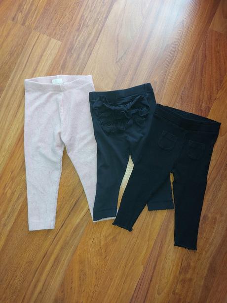 3x legíny 74-80, newbie + kappahl, newbie,74