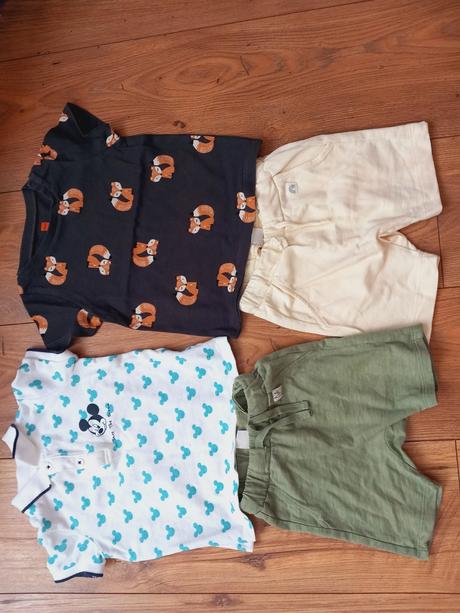 2ks kratke nohavice lindex + 2 tricka, 68–80