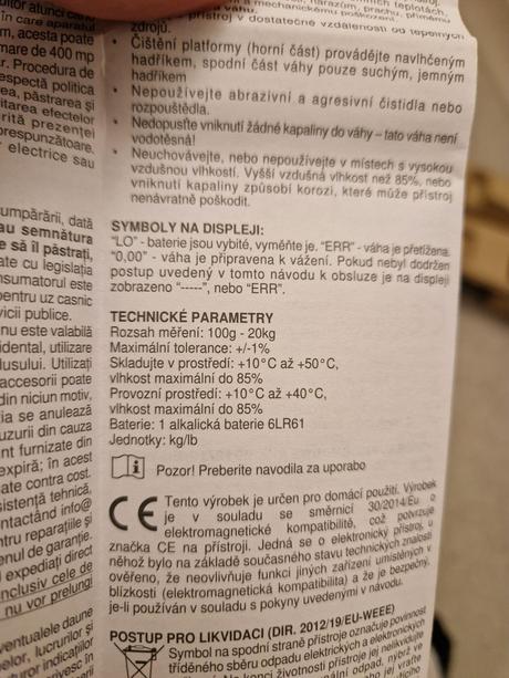 Detska kojenecka vaha, laica