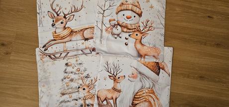 Vianočné obliečky 4ks 40x40 cm, 