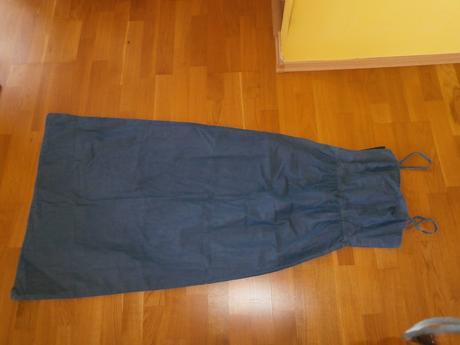 Riflové maxi šaty., s