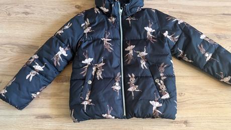 Zimná bunda baletka zajacik, h&m,128