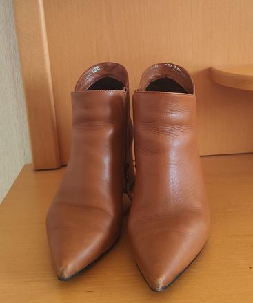 Čižmy horčicové kožené, 39
