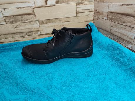 Rieker 37 -dámske čierne  zateplené topánky, rieker,37