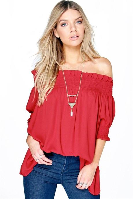 Cerveny top /bluzka, s