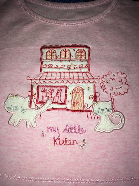 Krásne tričko pre novorodenca 56/62 s mačičkami, mothercare,56