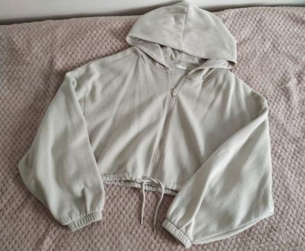 Béžová štýlová crop mikina veľ.m, m