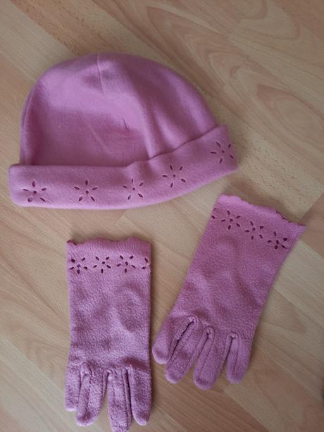 Dievčenská súprava-čiapka + rukavice, xs