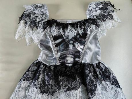 122/128 kostym upírová nevesta+závoj,7-8 r.,