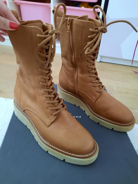 Kožené členkové čižmy zn.pat calvin, 37