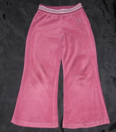 Ružovofialové velúrové tepláky zn. miss e vie, 116