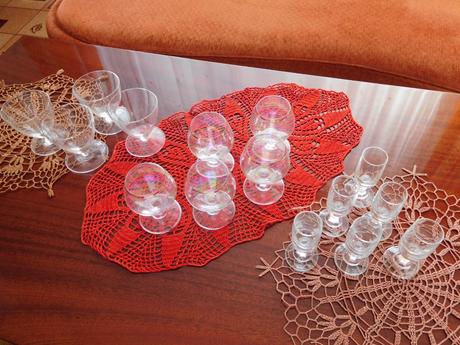 Likérové sklenené poháre, 