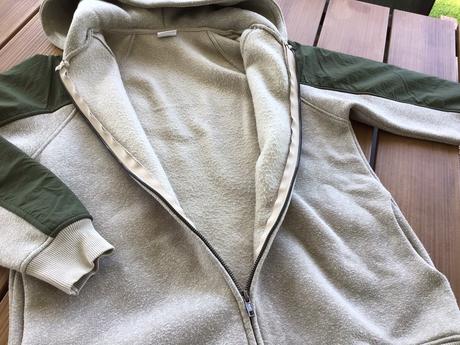 Plyšová mikinobunda s kontrastnymi rukávmi, zara,164