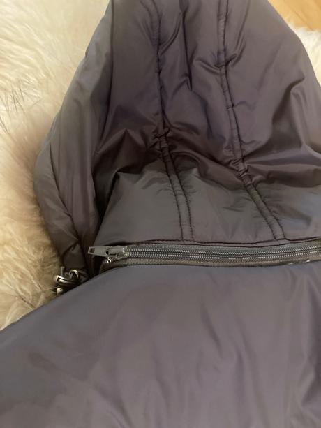 Bunda - vetrovka s kapucňou a kožušinou, 164