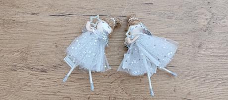 Vianočná baletka - strieborná - 130 mm, 