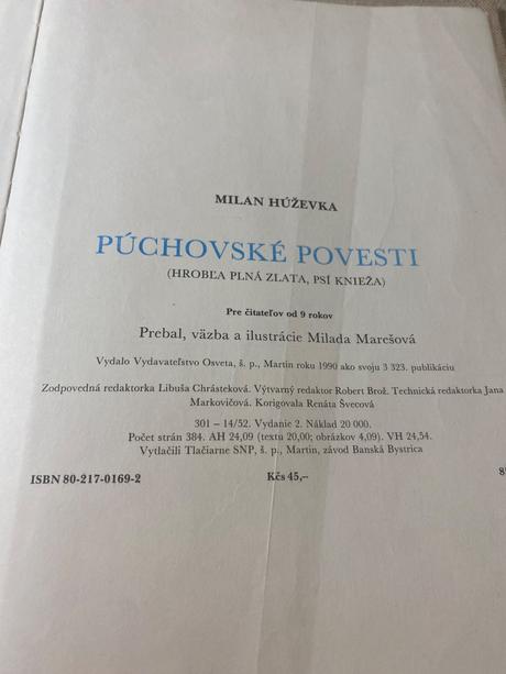 Púchovské povesti milan húževka 1990,