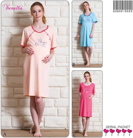 Materská nočná košeľa na kojenie bavlnená, vienetta secret,l / m / s / xl / xxl