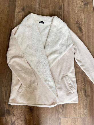 Dámska teplá mikina kardigán s kožušinovym podšiti, new yorker,s