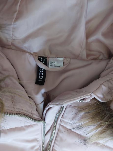 Zimná bunda ružová, h&m,s