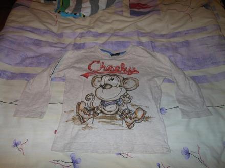 Béžové opičkové tričko next 98, next,98