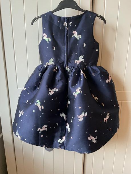 Modré spoločenské šaty značky h&m, h&m,116