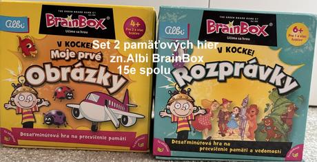 Set 2 pamäťových hier zn.albi brain box, vek 4+,6+,