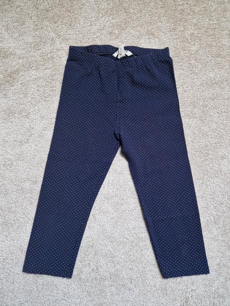 Leginy modre bodky 3/4 h&m 128..134, h&m,128