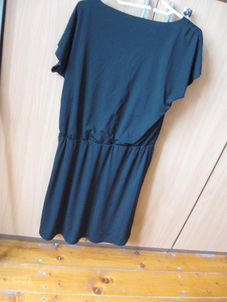 Dámske čierne padavé šaty, 40/42, 42