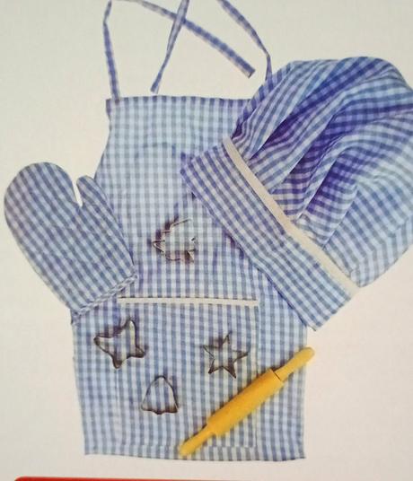 Vianočný set na pečenie, so zásterou a ciapkou,