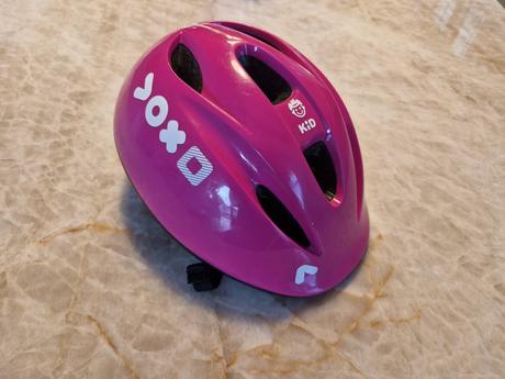 Dievcenska prilba ruzova bike 47-53cm decathlon bt, xs