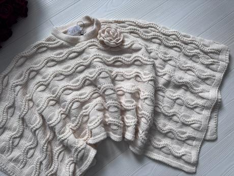 Zara - pletené pončo, pelerína, zara,xs