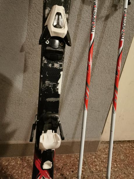 Lyže techpro 120 + paličky, 120-129 cm